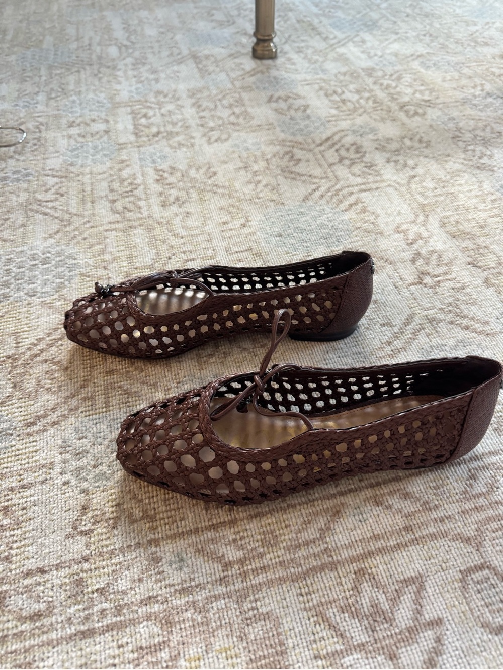 Sam Edelman Marcie Ballet Flat in Terazzo Brown Weave - Picture 3 of 6